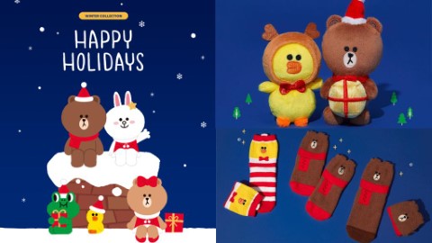 熊大莎莉同你慶祝聖誕！ 韓國LINE FRIENDS聖誕假期系列