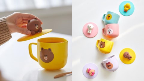 韓國LINE FRIENDS立體杯套裝 熊大兔兔陪你飲水！