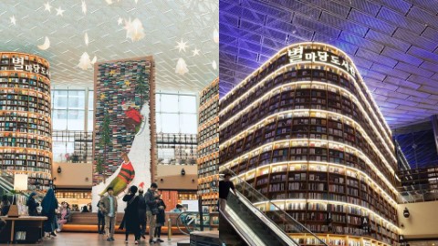 首爾江南COEX圖書館 13米高超巨型書櫃！