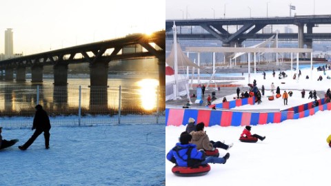 首爾漢江雪橇場開幕 冬天遊韓必玩！