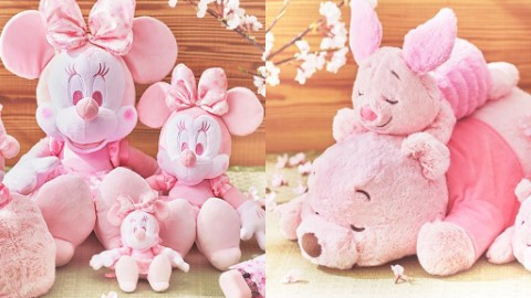日本迪士尼櫻花系列 櫻花色的小熊維尼／米妮！