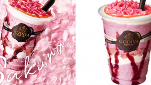 GODIVA春季限定 櫻花白朱古力特飲