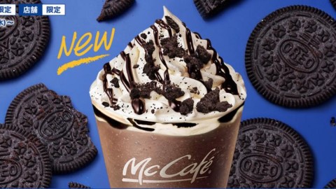 日本麥當勞McCafe期間限定新品！ Oreo曲奇朱古力碎冰
