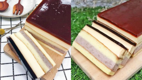 超豐富四層爆餡！ 台灣新鮮手造芋泥芝士蛋糕