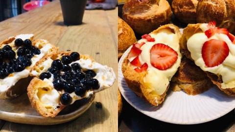 台北手作泡芙甜品店 超邪惡珍奶泡芙！