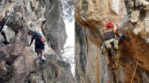 泰國喀比天然岩壁攀石初體驗！ 初學者挑戰一攀到頂