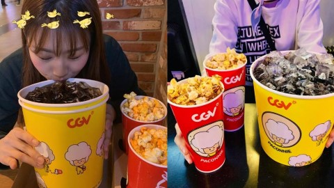 韓國戲院愚人節限定搞鬼套餐 超大爆谷筒汽水？