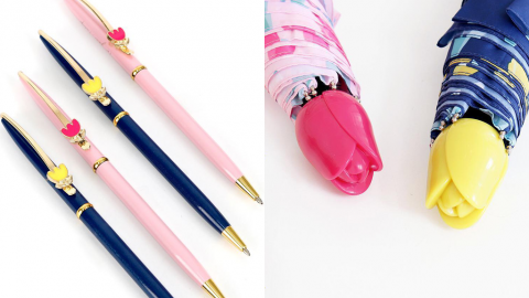 韓國Daiso新推鬱金香系列 鬱金香造型雨傘！