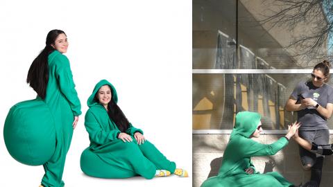 搞笑豆袋梳化連身衣 隨時隨地想坐就坐、懶人專用！