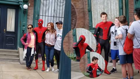 蜘蛛俠亂入迪士尼樂園 脫下面具Tom Holland驚喜現身！