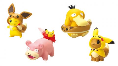 日本最新寵物小精靈扭蛋 伊貝、比卡超化身帽子、水泡搞笑又可愛！