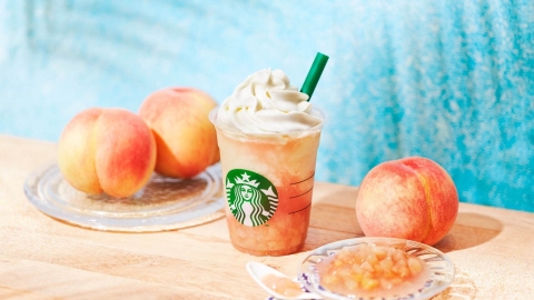日本Starbucks新品！ Juicy桃味星冰樂