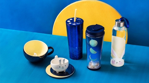 台灣Starbucks推中秋限定杯 可愛兔兔雙層玻璃杯、玉兔保溫瓶