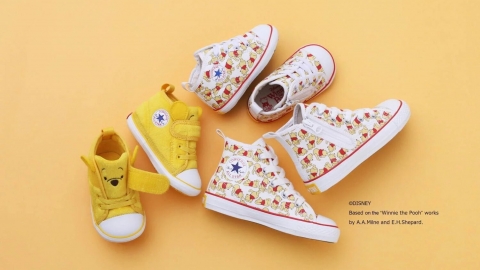 把Winnie the Pooh著出街！ 日本推出Converse聯乘小熊維尼小童/嬰兒鞋款