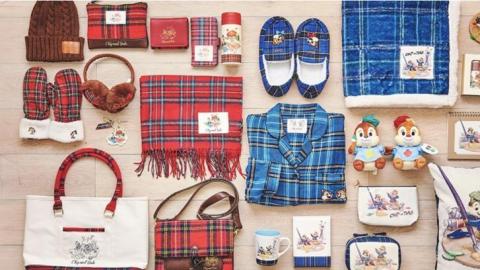 日本迪士尼推出Chip 'n' Dale秋季雜貨 格仔風暖笠笠頸巾/冷帽/家居用品