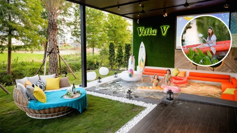 台灣全幢式親子別墅民宿 獨享私人嬉水池/戶外影院/獨木舟體驗