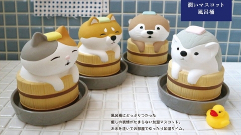 柴犬、水獺梳乎樣好治癒！ 日本動物木桶浸浴造型加濕器