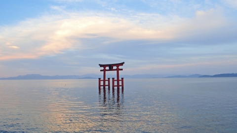 駕水上電單車遊白鬚神社水上鳥居成熱潮 橫衝直撞險象環生惹神社不滿
