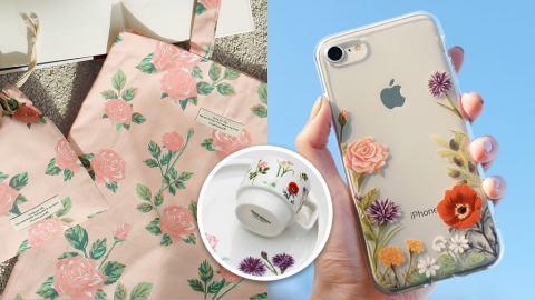 韓國Daiso推日常花花系列 玫瑰手機殼/山茶花AirPods套！