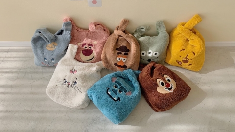 台灣LOVFEE推迪士尼毛毛袋 三眼仔/小飛象手提袋/薯蛋頭斜背包