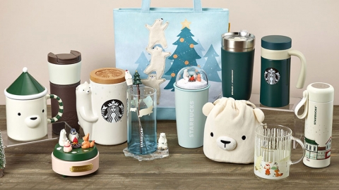 韓國Starbucks推聖誕系列 呆萌北極熊保溫杯／馬克杯！
