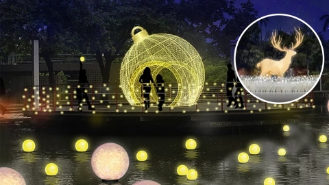 屏東聖誕節2019亮燈 14大燈飾打卡場景/超浪漫飄雪