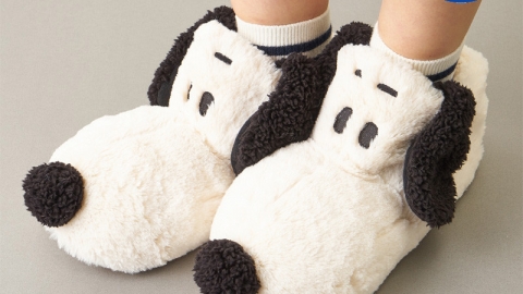 日本新出大頭毛絨Snoopy拖鞋 暖笠笠溫暖雙腳