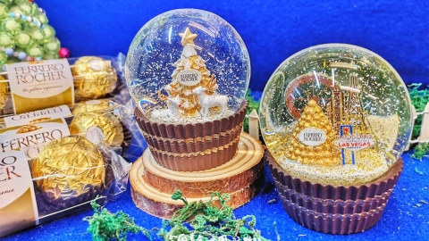 金莎朱古力推聖誕水晶球 經典糜鹿雪景/粒粒金莎聖誕樹