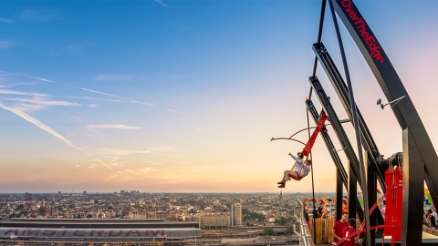 挑戰歐洲最高鞦韆Over the Edge 離地100米高空盪鞦韆飽覽阿姆斯特丹景色