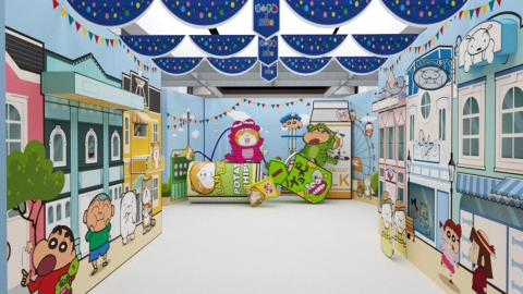 蠟筆小新x白爛貓期間限定店 小新x鱷魚阿山巨型公仔/5米高大型扭蛋機