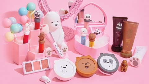 韓國SPAO聯乘We Bare Bears系列產品 熊掌化妝掃／壓花胭脂！