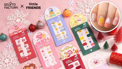 韓國KAKAO FRIENDS聖誕指甲貼 簡單貼上可愛Ryan！