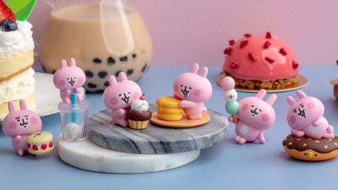 台灣P助與粉紅兔兔甜點時光公仔登場 超可愛P助珍奶/馬卡龍/為食粉紅兔兔