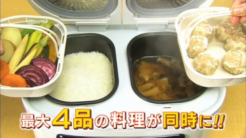 日本新出懶人恩物鴛鴦電飯煲 10種煮食模式1次過整4道菜