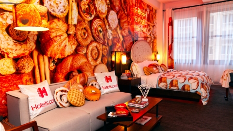 期間限定！美國紐約麵包主題酒店套房 任食Bagel冬甩/各式麵包造型用品