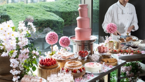 東京各大酒店櫻花主題下午茶/自助餐 歎英式三層架下午茶、櫻花x士多啤梨甜品