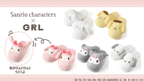 日本新出Sanrio超萌兔耳拖鞋 每步耳仔飛飛！ My Melody/布甸狗/玉桂狗