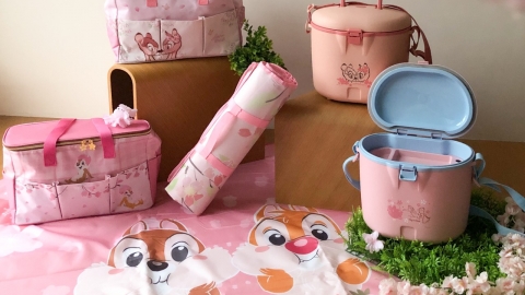 台灣7-11迪士尼櫻花集點換購活動 Chip 'n' Dale公仔/小鹿斑比野餐墊/手挽袋