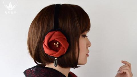 日本和風配飾店あそ美や推全新精美耳罩/頭飾