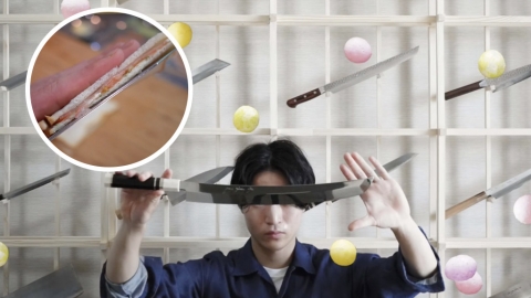 日本達人勁強刀功 切出世上最薄三文治