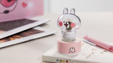 台灣7-11新出粉紅兔兔小盆裁 辦公室小物！療癒可愛搖搖頭