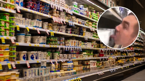 用舌頭「橫掃」超市貨架 美國男子：誰害怕冠狀病毒？