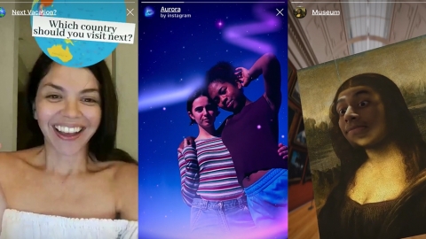 IG Story內置效果一解旅行癮 睇下次去邊/賞極光/扮博物館名畫