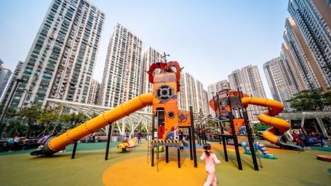 免費親子好去處！澳門氹仔中央公園兒童遊樂區 超高旋轉滑梯/攀石牆/海盜船