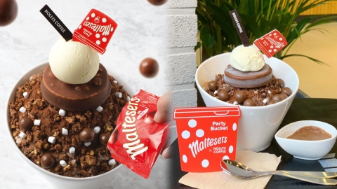 韓國HOLLYS COFFEE期間限定甜品 超邪惡麥提莎牛奶刨冰！