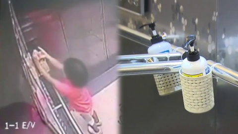 韓國小童欲用升降機搓手液險致盲 高濃度酒精射入眼致角膜剝落！