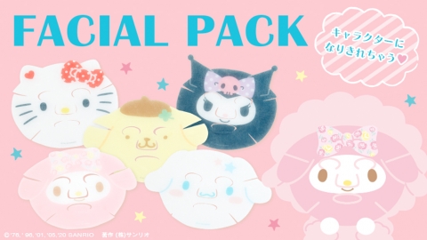 日本Sanrio最新角色造型面膜 變Hello Kitty、布甸狗同時保濕