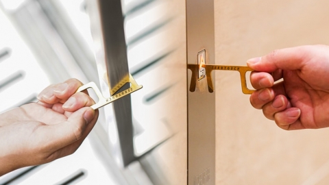 澳洲銅合金防疫小神器 按升降機按鈕、打開門毋須直接接觸物件