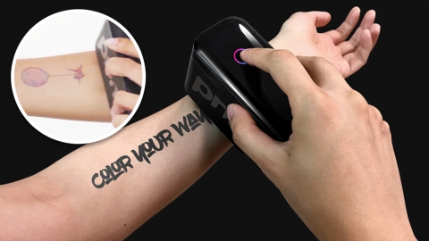 韓國新推手提DIY紋身機 自製圖案3秒印上防水紋身！