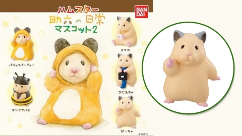 日本人氣倉鼠助六最新扭蛋 舉V字手勢似足「2盒thx」